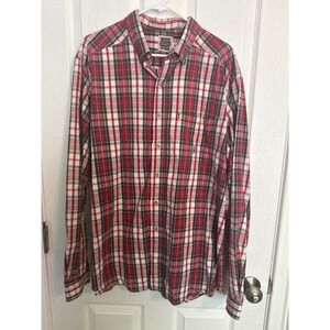 Rough Stock Panhandle Slim Plaid Button Up Shirt Long Sleeve Mens XL